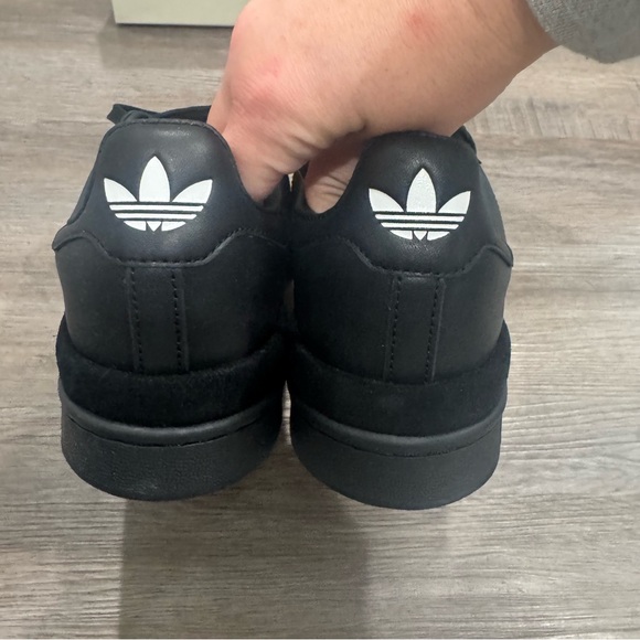 Y’s by Yohji Yamamoto Y3 adidas Wedge Stan Black Leather Sneakers - Picture 4 of 14